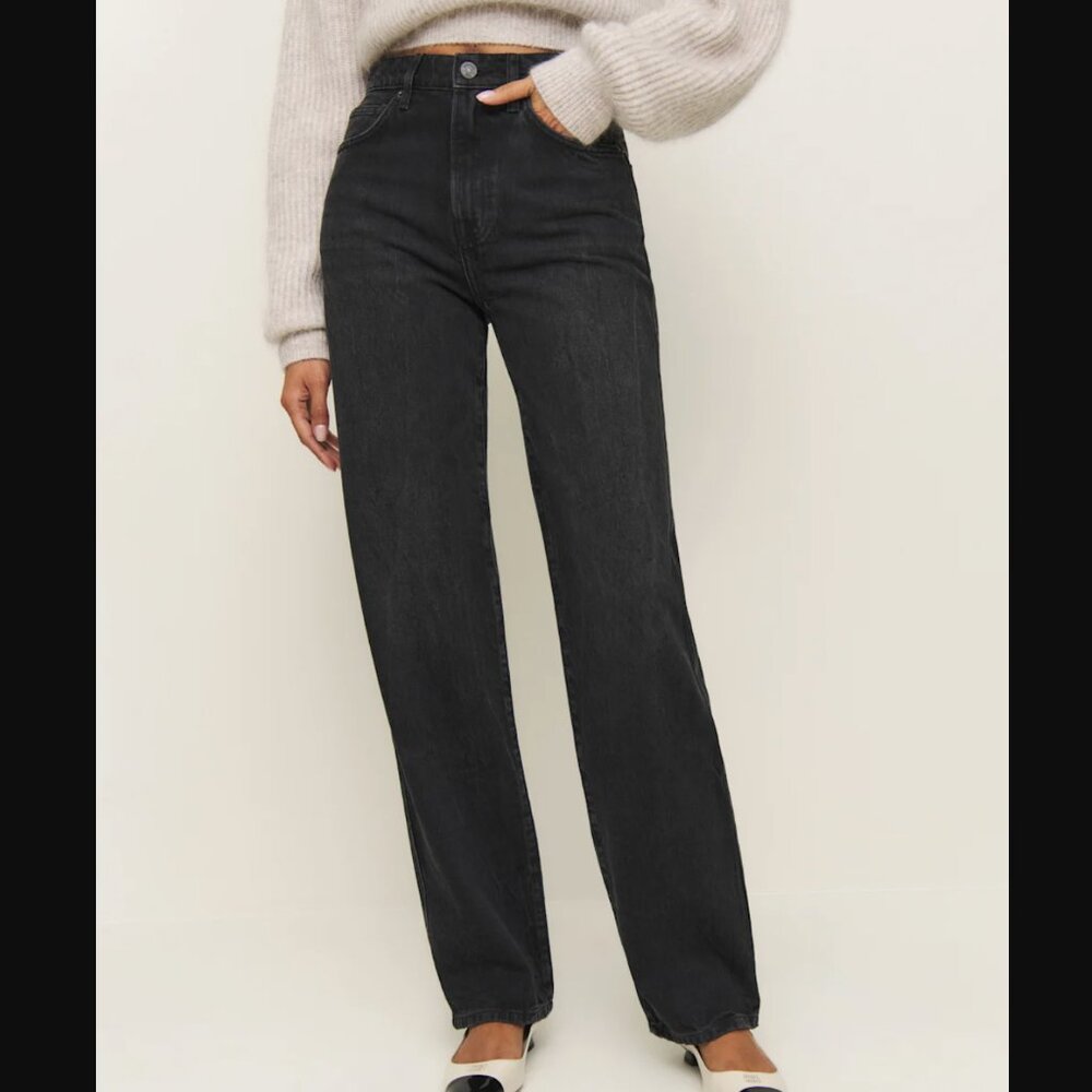 Reformation Val 90s Mid Rise Straight Jeans